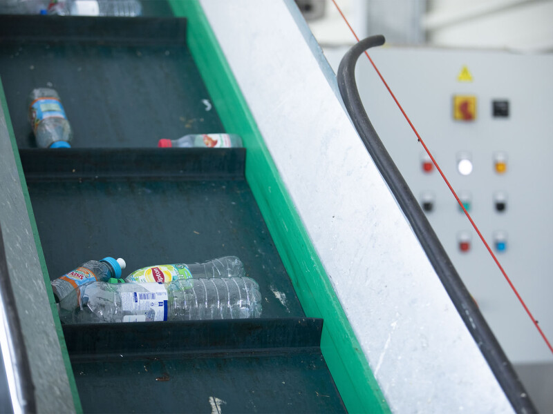 Déchets plastique recyclé à l'écocentre de Beauval